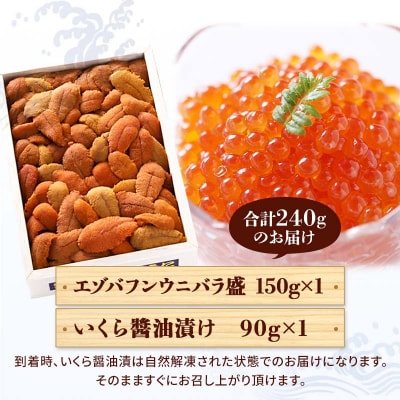 えぞバフンうに折150g×1 いくら醤油漬け90g×1 北海道 釧路 F4F-8830