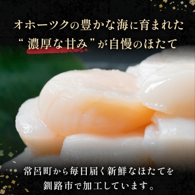 【北海道産】マルア阿部商店特選 ほたて貝柱 500g(大玉サイズ ・12～15玉) F4F-4363