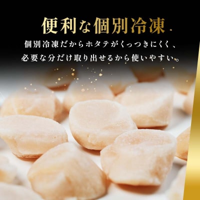 【北海道産】マルア阿部商店特選 ほたて貝柱 500g(大玉サイズ ・12～15玉) F4F-4363