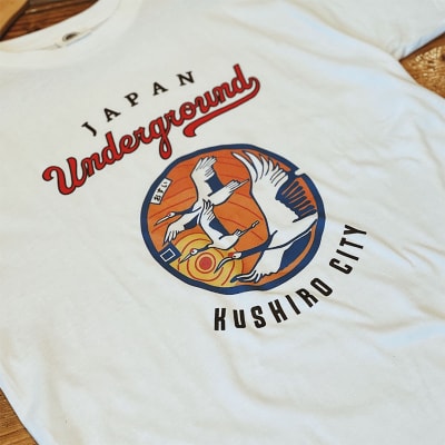 釧路市 マンホールTシャツ (白) XL F4F-1551