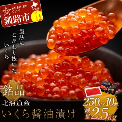 北海道産 いくら 250g×10個 2.5kg F4F-5715