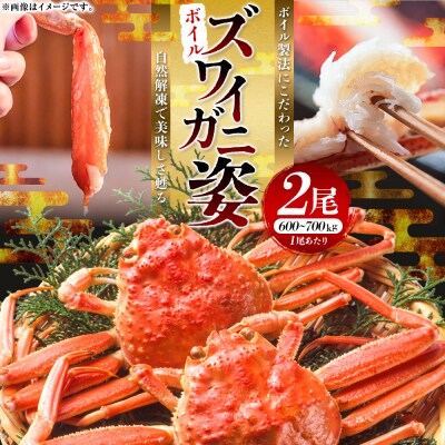 ボイルずわいかに姿 600～700g×2尾 ふるさと納税 かに 蟹