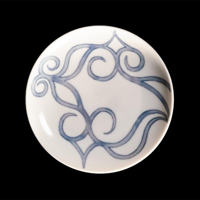 AINU×有田焼 染付皿 3枚 セット ERIKAデザイン アイヌ 阿寒 民芸品 F4F-2581