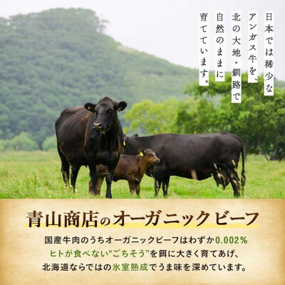 釧路生まれ、釧路育ちのオーガニックビーフ 生ハンバーグ120g×8枚 牛肉