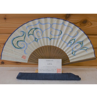 富貴紙扇子(床みどりデザイン) ふるさと納税 雑貨 うちわ 和紙 おしゃれ F4F-3588
