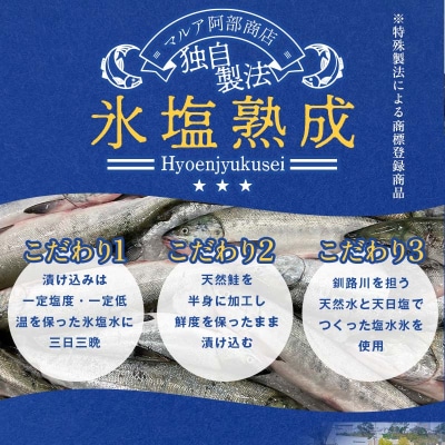 【釧路加工】マルア阿部商店特選 氷塩熟成 紅鮭切身 20切 (4枚入×5袋) 