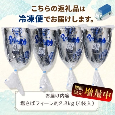 北海道産 無添加 塩さばフィレ約2.8kg <釧之助 ご飯に合うおかずの定番> F4F-8871