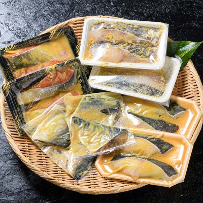 西京漬けセット 各2切×2袋入 紅鮭 真鱈 銀ダラ 真さば 海鮮 魚 漬魚 F4F-8858