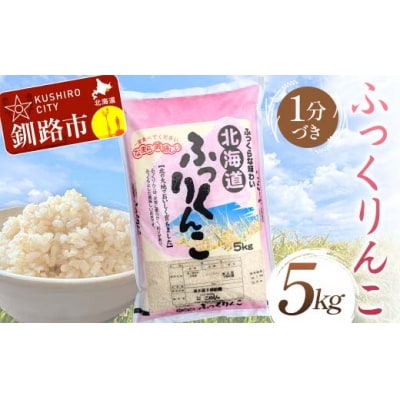 ふっくりんこ 5kg 1分づき 北海道産 米 こめ お米 白米 玄米 通常発送 F4F-10039