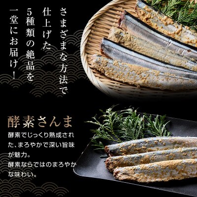 極上さんま五種盛り 3切れ×5種×3パック 真空保存 さんま 焼き魚 魚 海鮮 F4F-8102