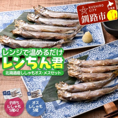 北海道産 本ししゃも使用「レンちん君」ししゃもオス・メスセット 電子レンジOK 