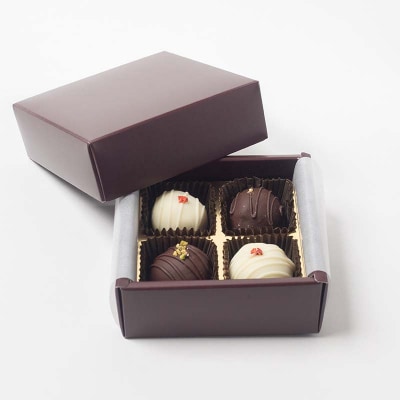 【グランプリ受賞】昆布と酒粕のトリュフチョコレート 4個入 発酵スイーツ F5F-0144