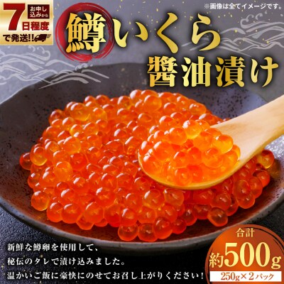 【7日程度で発送】鱒いくら醬油漬け 250g×2 計500g