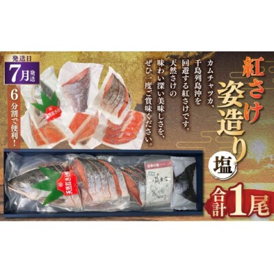 7月発送 紅さけ姿造り 塩 