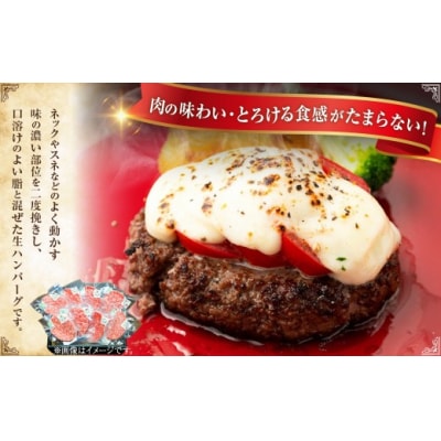 7月発送 釧路生まれ、釧路育ちのオーガニックビーフ 生ハンバーグ120g×4枚 F4F-3380