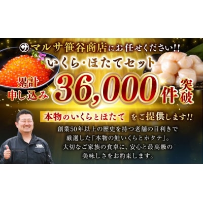 【 2026年12月発送 】 北海道産 いくら醤油漬け80g&ほたて貝柱250g 計330g 