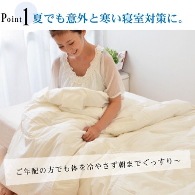 夏に使う羽毛布団 ニューゴールドラベル シングル 150×210cm ダウン85% 掛け布団 羽毛