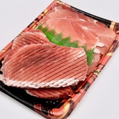 【毎月定期便】松阪豚 シンタマ 約1kg ブランド豚 食べ比べセット ステーキ しゃぶしゃぶ全3回