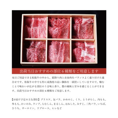 松阪牛 極上焼肉 おまかせ6種 600g