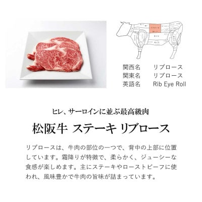 松阪牛 リブロース ステーキ 400g (200g×2枚)