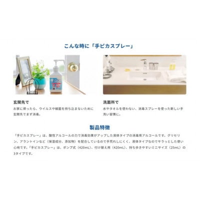 手ピカスプレー 420mL×6個