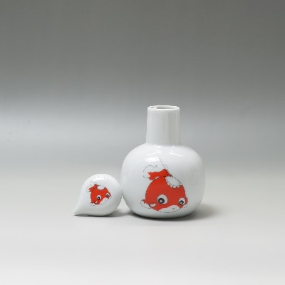 金魚絵入り醤油さし(丸型・三角型)2個セット