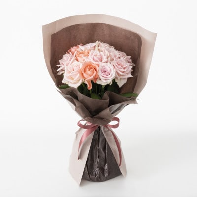 ホシファーム　届いた姿でそのまま飾れるスタンディング薔薇ブーケ　スイート12本