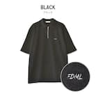 ハーフジップポロシャツ　ブラック　M　FL24SS-003