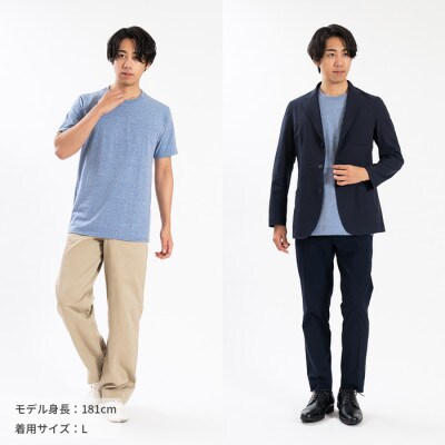 メランジTシャツ　ブルー　M　FL25SS-002
