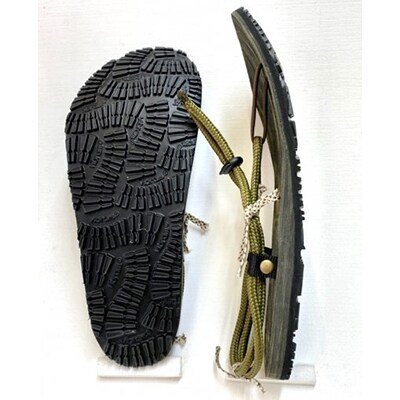 RunSun　Vibram仕様　ヴィブラム　JAPANワラーチ　24cm(ブラック/グリーン)