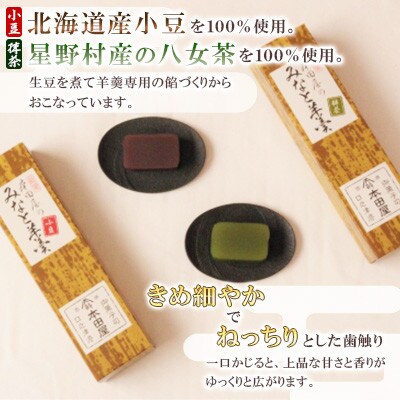 みなと羊羹 4本入(小豆2本　抹茶2本)