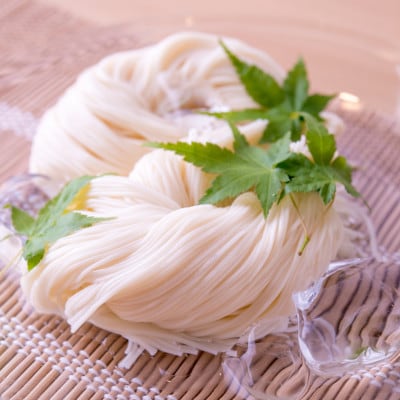 島原手延べそうめん 山道そうめん 上級品 50g×45束 黒帯 / 南島原市