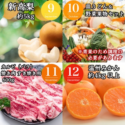 【発送月固定定期便】長崎・南島原グルメ バラエティ定期便 ちゃんぽん 角煮 フルーツ など全12回