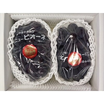岡山県産　ニューピオーネ　2房(合計約1.1kg) 化粧箱入り