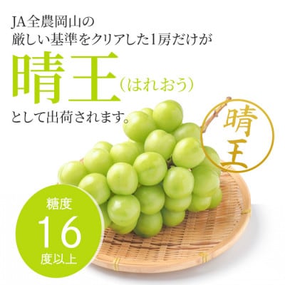 2025年発送 岡山産 シャインマスカット 晴王 特選 6房 (1房約700g)化粧箱入り