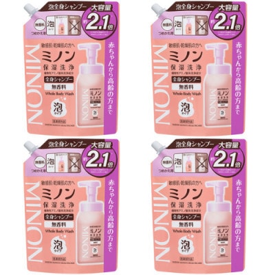 【毎月定期便】ミノン全身シャンプー泡タイプ詰替用　1個　840mL全4回