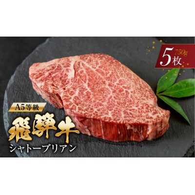 トキノ屋[A5等級] 飛騨牛シャトーブリアン 150g×5枚 [mt655]