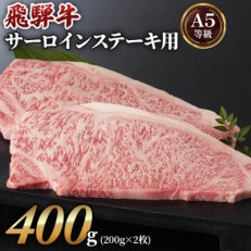 [A5等級]飛騨牛サーロインステーキ用400g(200g&times;2枚)