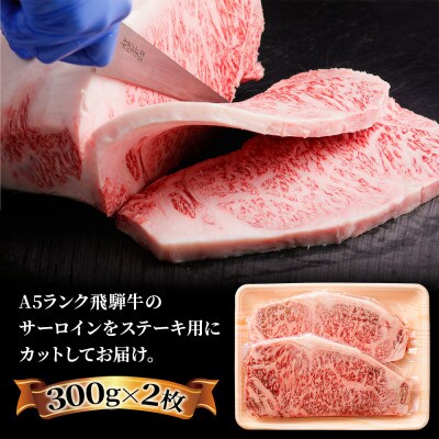 [A5等級]飛騨牛サーロインステーキ用600g(300g×2枚)
