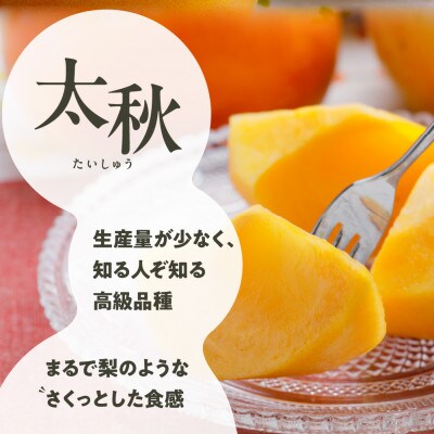《黄色くても食べ頃!》丸金太秋1kg(3～5個入り)【一口噛めば果汁がしたたるジューシーな甘柿!】
