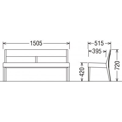カリモク家具『3人掛チェア』CU4713