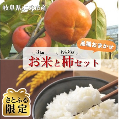 【さとふる限定】令和8年産のお米と訳あり柿セット くどみフルーツ農園