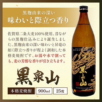 「The SAGA認定酒」麦焼酎900ml×3本セット