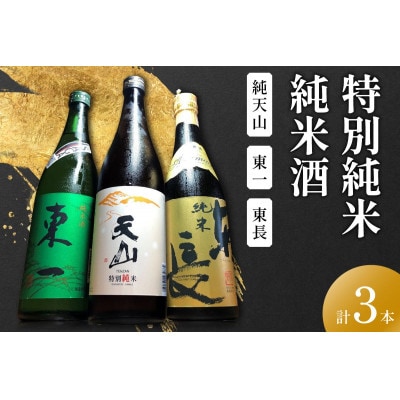 The SAGA認定酒 特別純米純天山 東一純米酒 純米東長 計3本【039-D314】