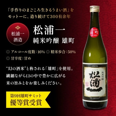 雄町サミット優等賞 純吟入り 佐賀三蔵四合瓶4本セット【039-D315】