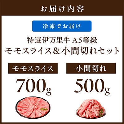 特撰伊万里牛 モモスライス 700g 小間切れ 500g セット
