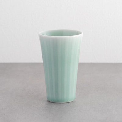 青磁十草フリーコップ