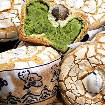 伊万里焼饅頭・伊万里焼饅頭緑茶セット 14個入り