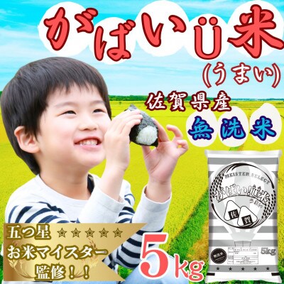 がばいU米(うまい) ブレンド米 【無洗米】5kg お米マイスター厳選(伊万里市)