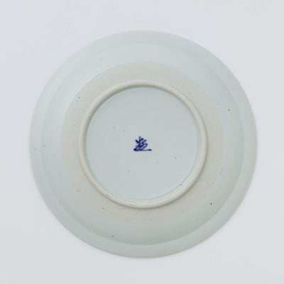 白マット18cm皿(縁付)　伊万里陶苑